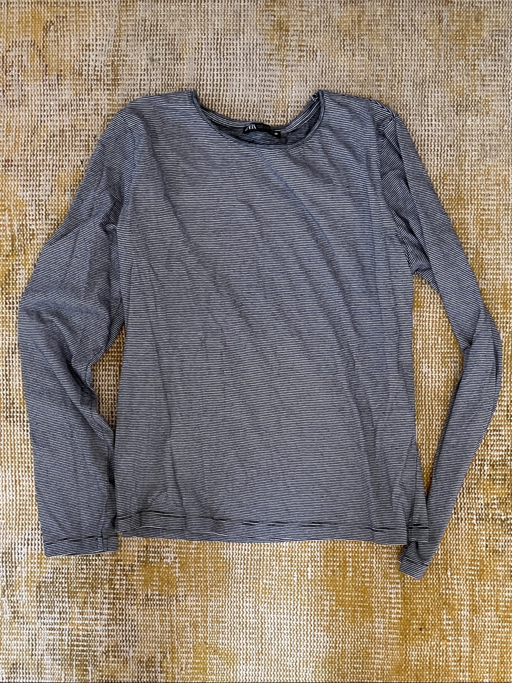Zara Long-Sleeve Striped Crewneck